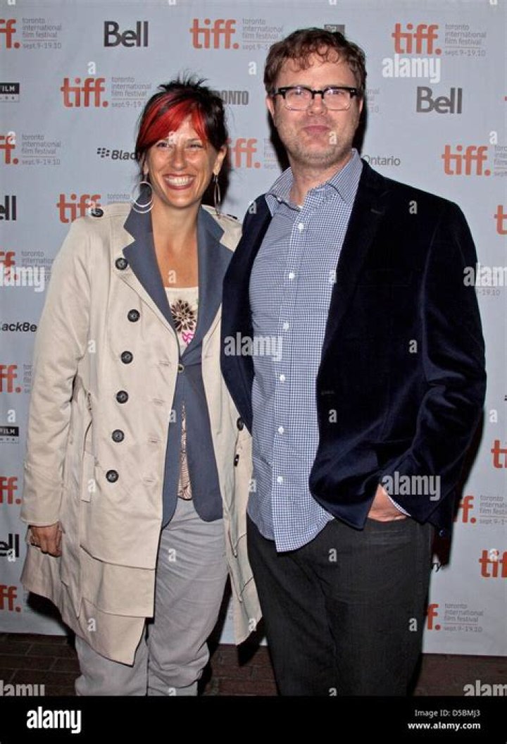 Actor Rainn Wilson and his wife Holiday Reinhorn attend the premiere of