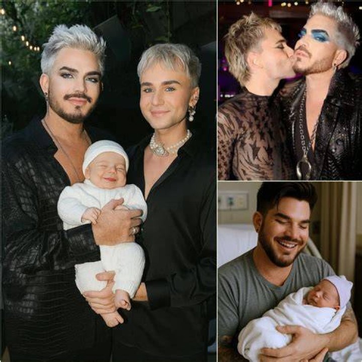 Adam Lambert posed with his boyfriend Sauli Koskinen on the red Jenna