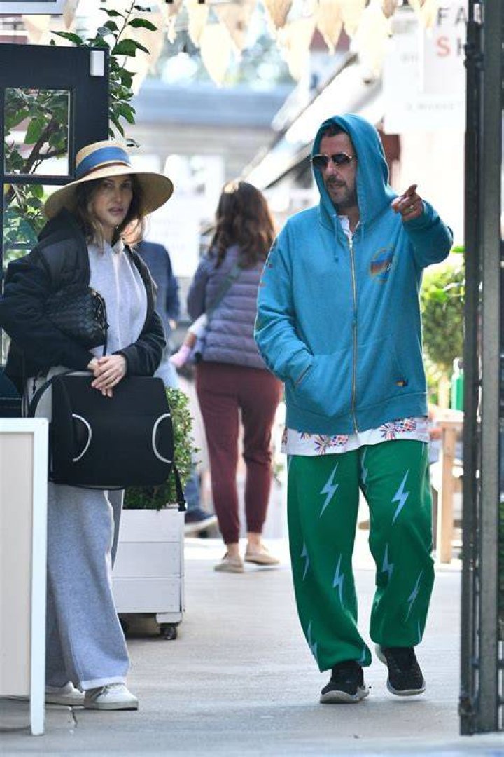 Adam Sandler shopping with his mother Judy Sandler at The Grove Los