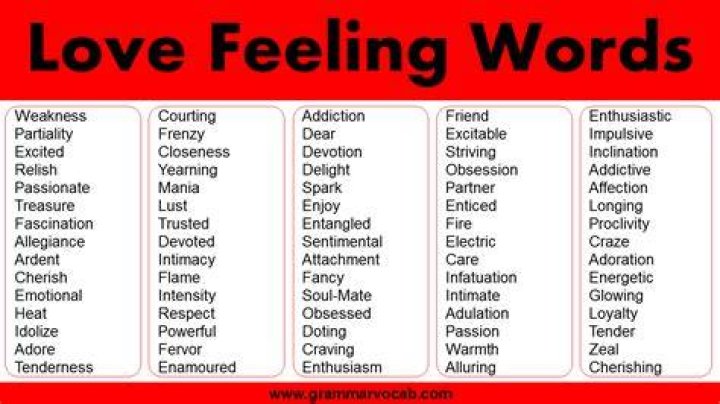 Adjectives for Love, Words to Describe Love
