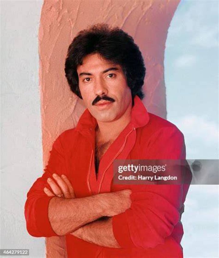 American singer Tony Orlando poses with his wife Elaine at a party