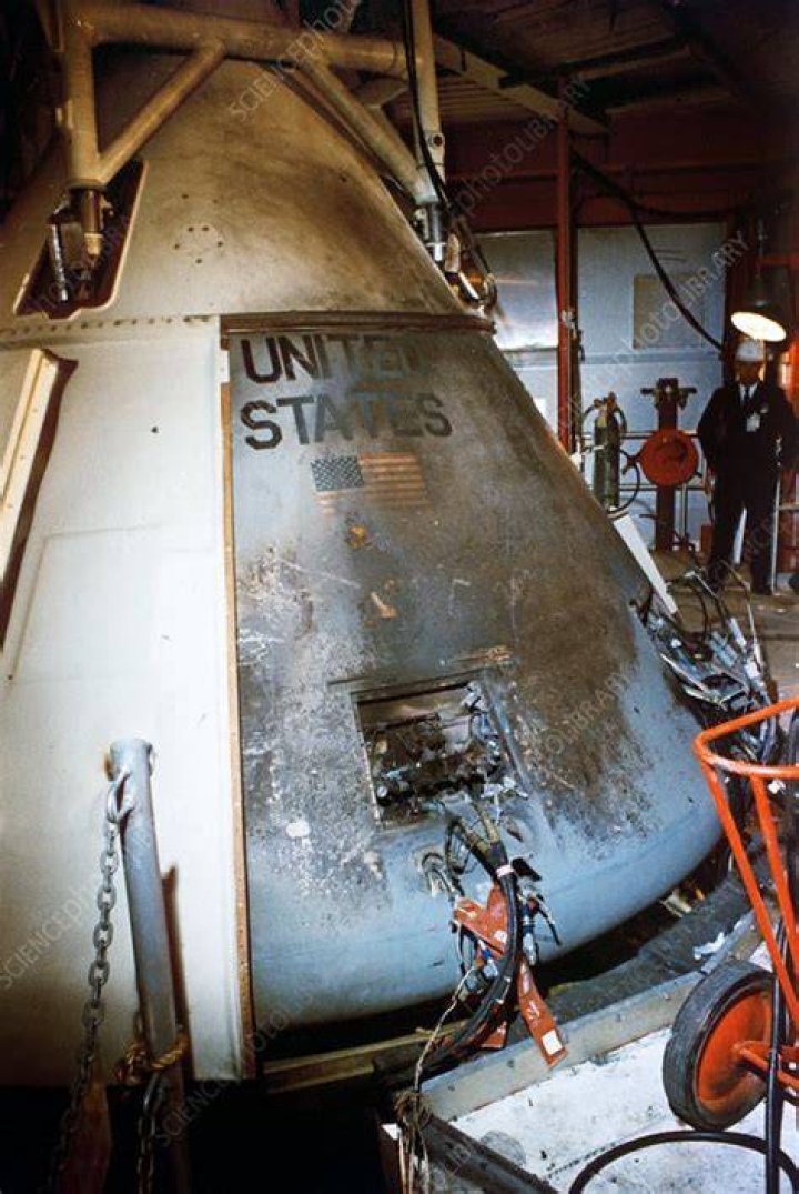 Apollo 1 command module after fire Stock Image C036/8806 Science