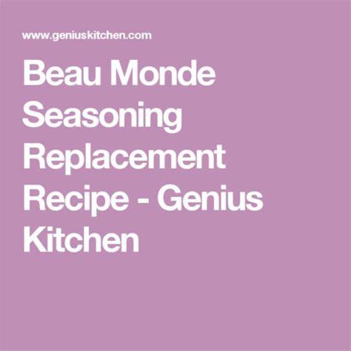 Beau Monde Seasoning Replacement Recipe