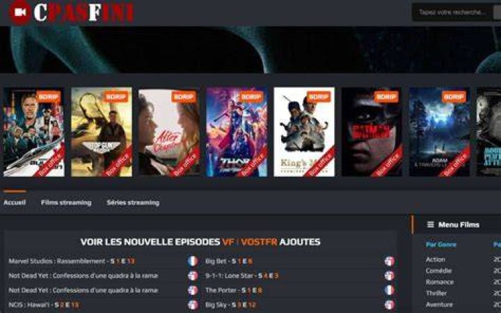 cpasfini nouveau site de streaming illimités pour films et séries