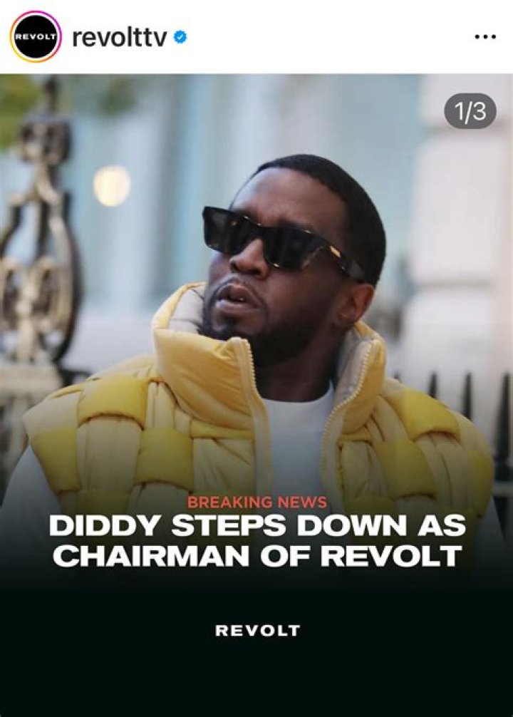 Diddy Steps Down As Chairman Of Revolt Amid Lawsuits