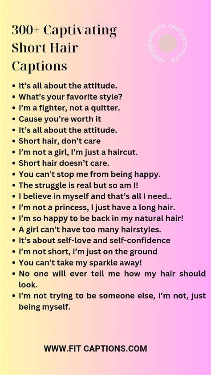 Discover The Secrets Of Captivating Short Hair Captions For Instagram