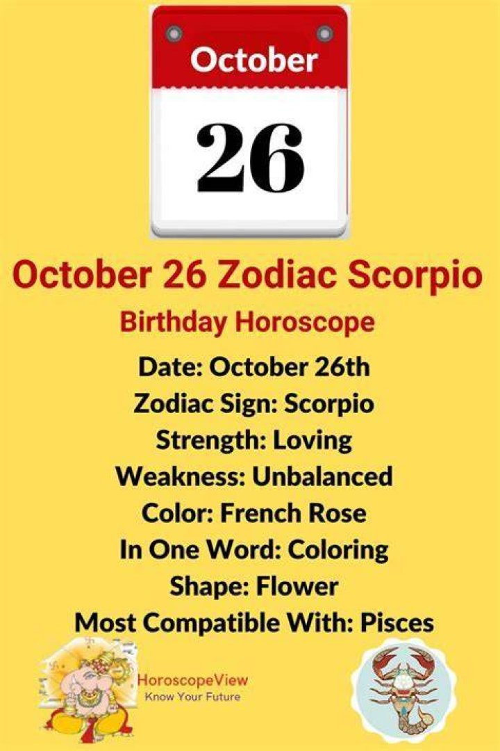 Discover The Secrets Of The October 26 Zodiac