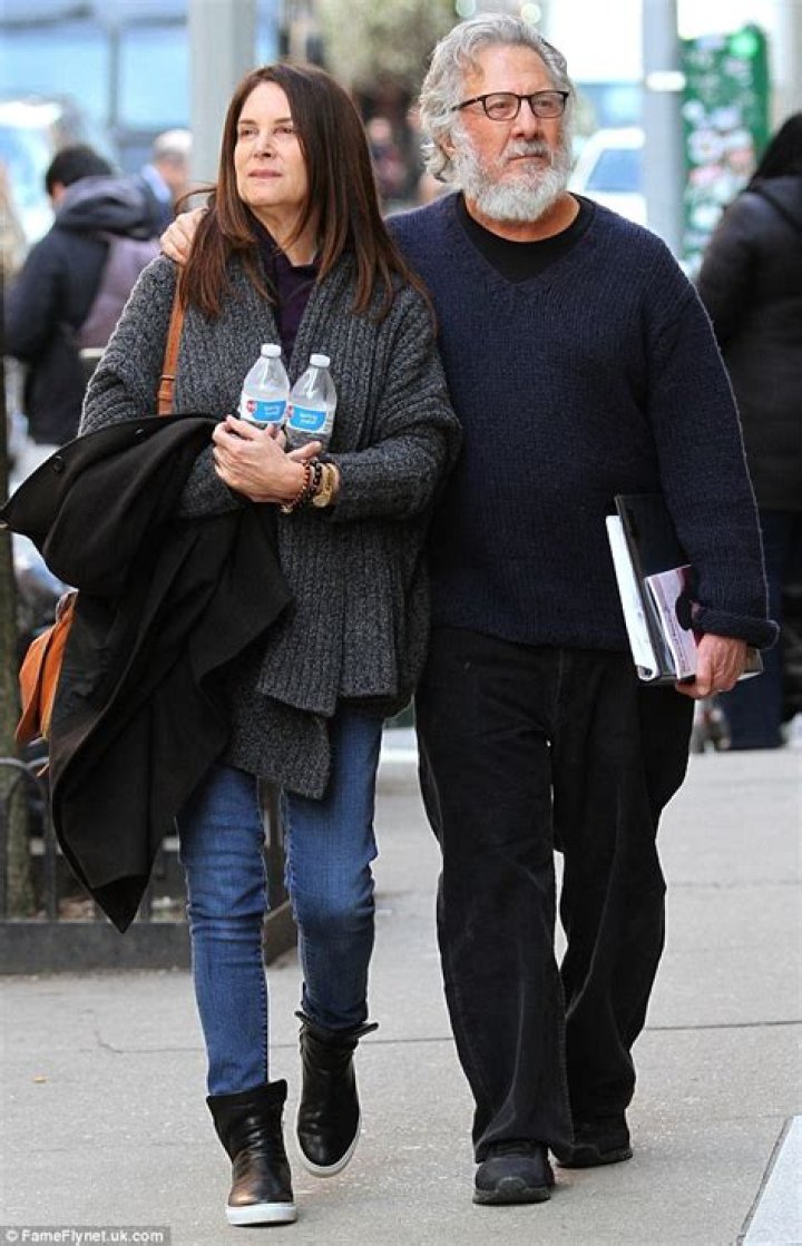Dustin Hoffman sports bushy white beard with wife Lisa in New York