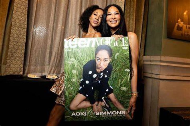Kimora Lee Simmons, Aoki Lee & grandma Celebrity families