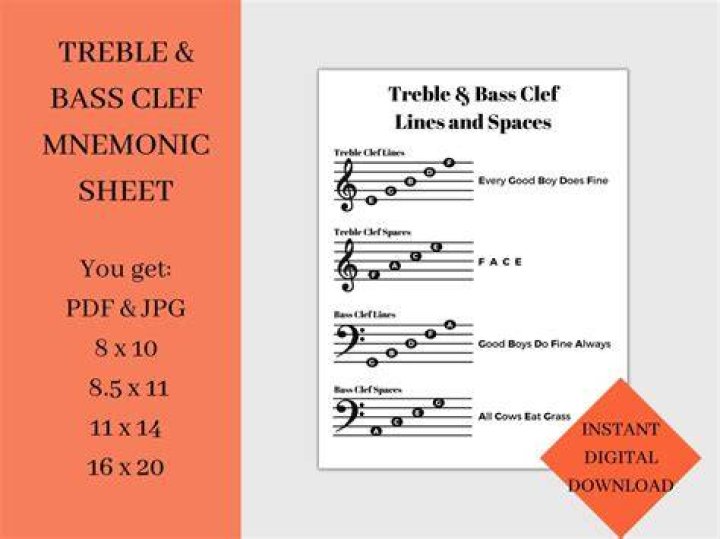 Learn Treble & Bass Clef Lines & Spaces Easy Music Theory