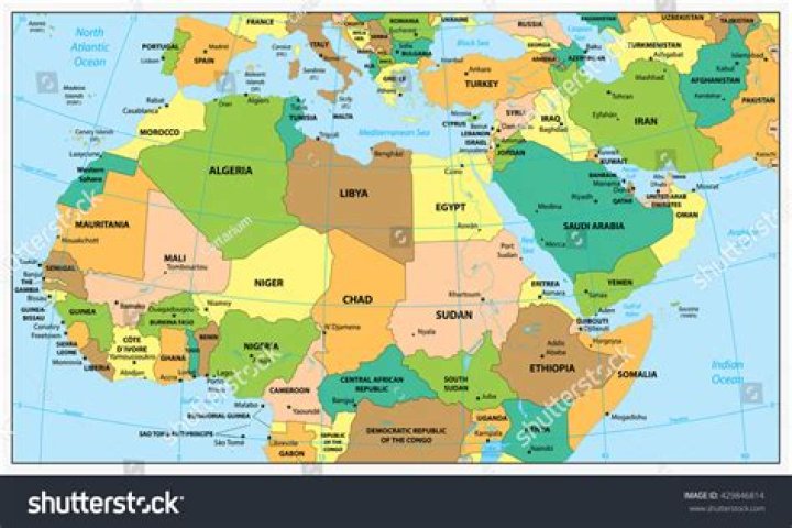 North Africa Countries Political Map Stock Illustration Download