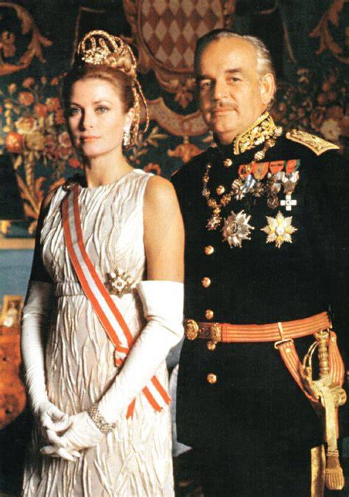 Prince Rainier and Princess Grace with their three children