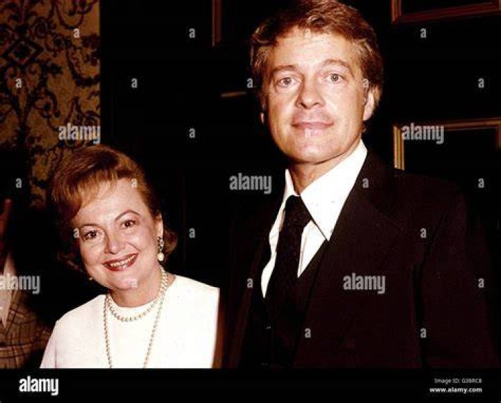 Robert Osborne with Olivia de Havilland at the Academy Awards in 1977