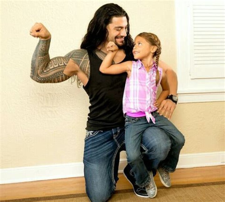 Roman Reigns and his daughter JoJo at Sports Humanitarian Awards