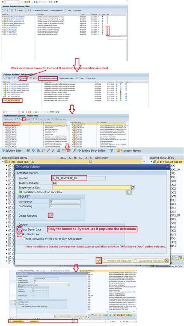 SAP Best Practice 1909 Activation for Different Countries on Multiple