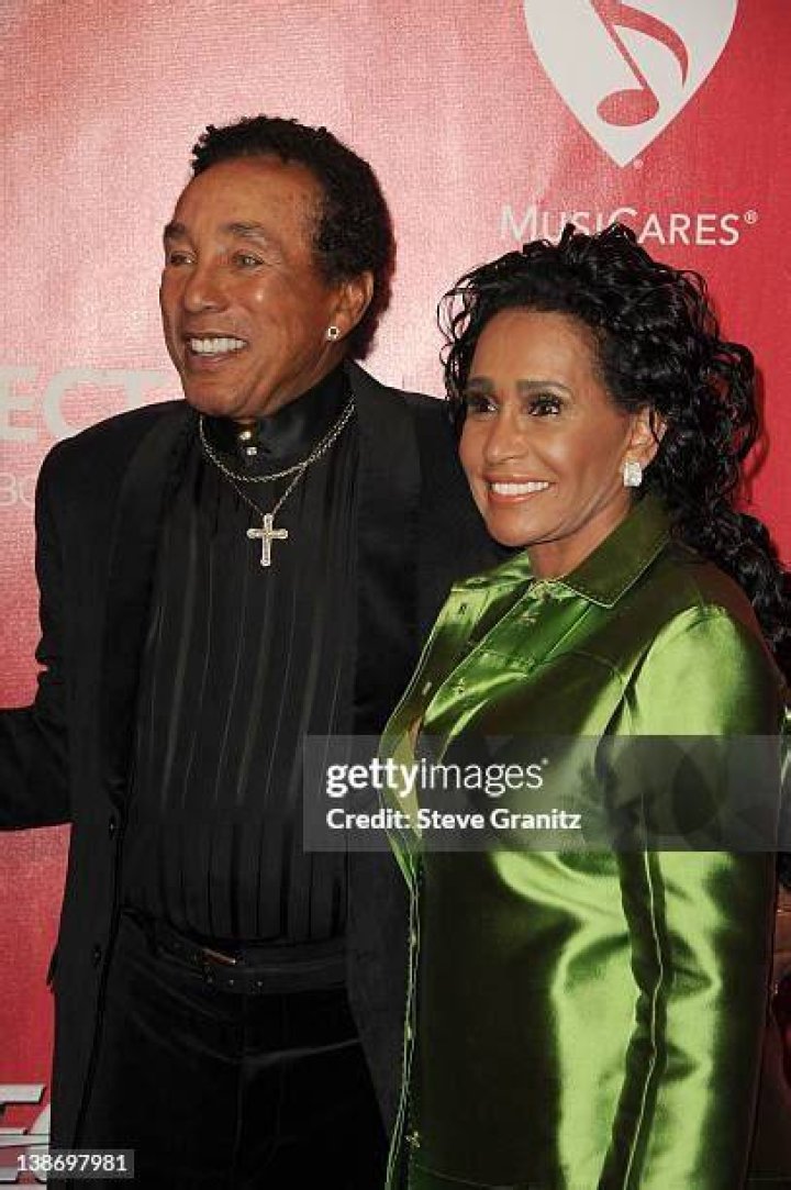 Singer Smokey Robinson and his wife, Frances Glandney, arrived at the