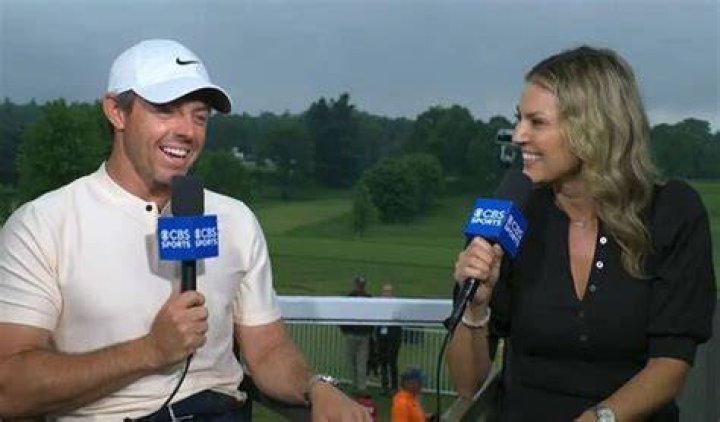 Sport Rory McIlroy and CBS sports journalist Amanda Balionis spark