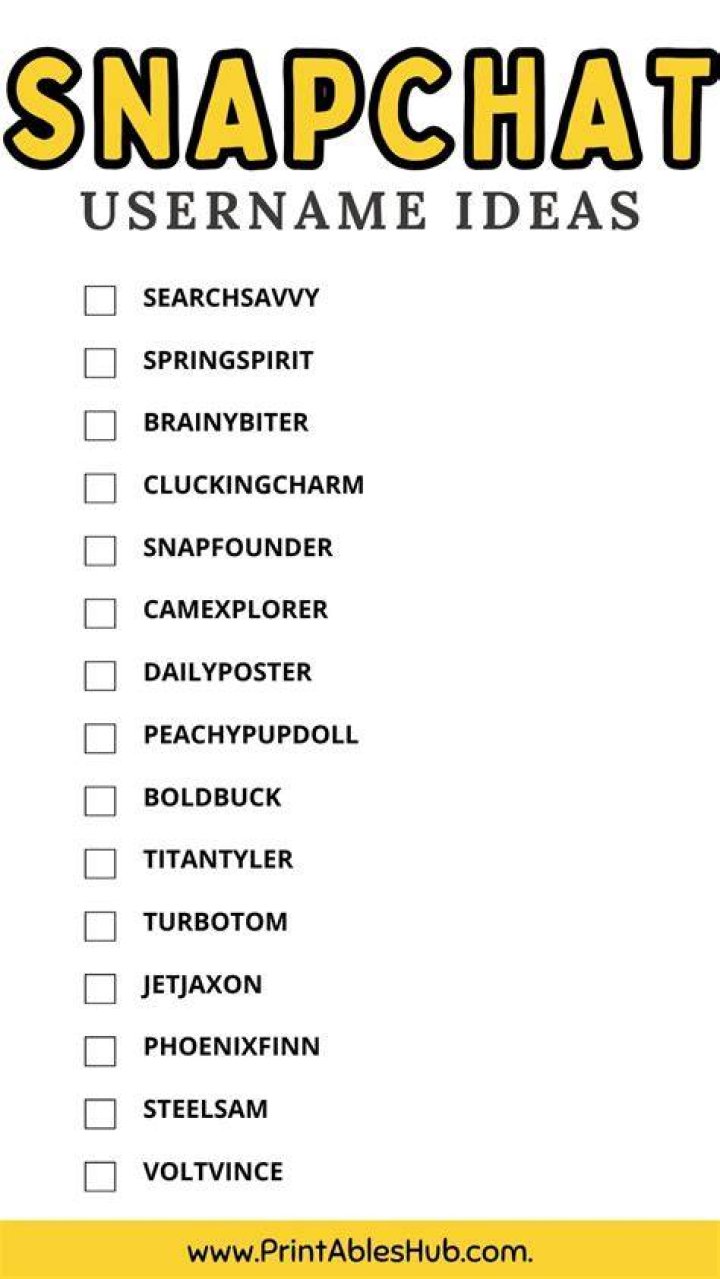 The Best Snapchat Username Ideas Funny instagram usernames, Usernames