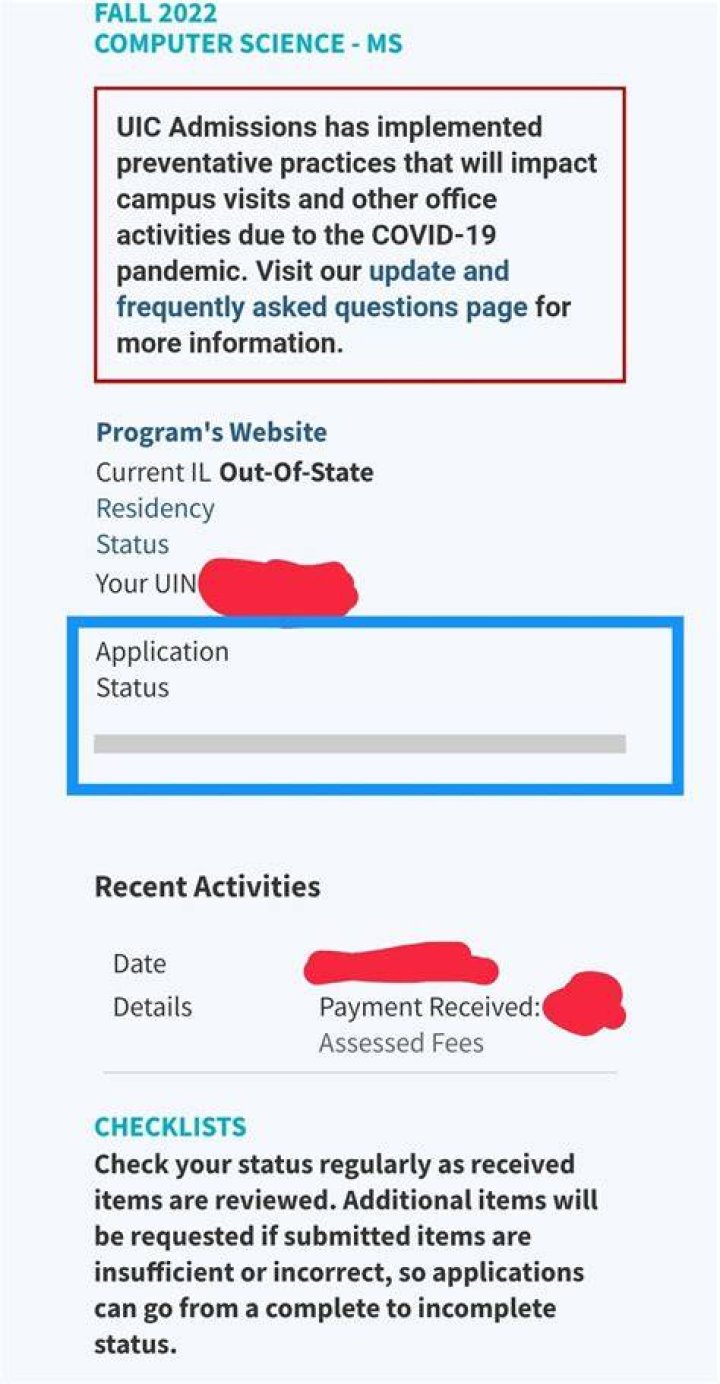 UIC application status shows a weird update. Anyone else facing this