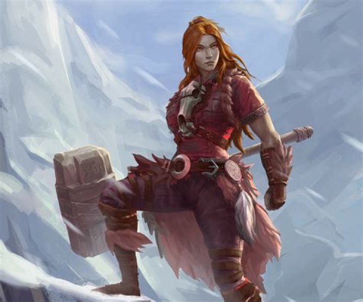 Women Warrior Yllva the Barbarian Art Wallpaper, HD Fantasy 4K