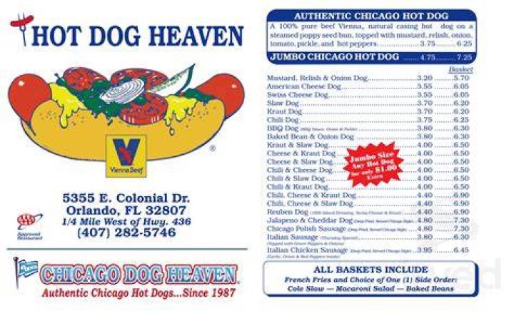 Your One-Stop Guide To The Hot Dog Heaven Menu