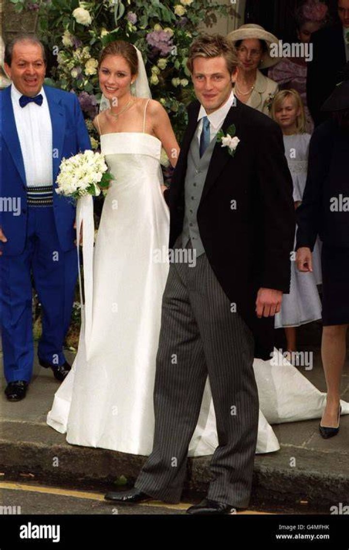 Zac Goldsmith with his bride Sheherazade Ventura after they wedding